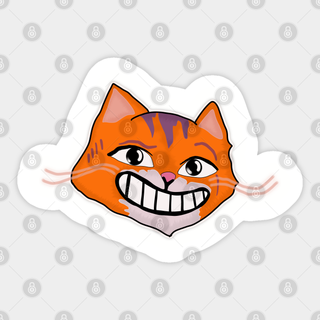 Pickles the cat Puss In Boots Sticker TeePublic